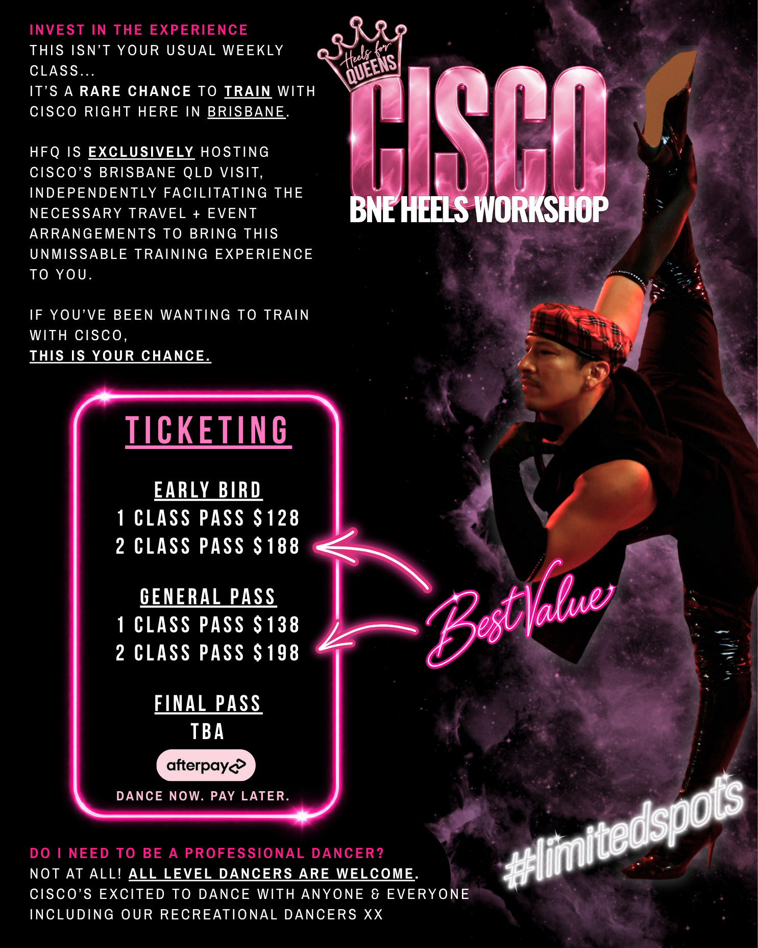 Cisco Heels Workshop 14/09/26 (BNE QLD EXCLUSIVE)